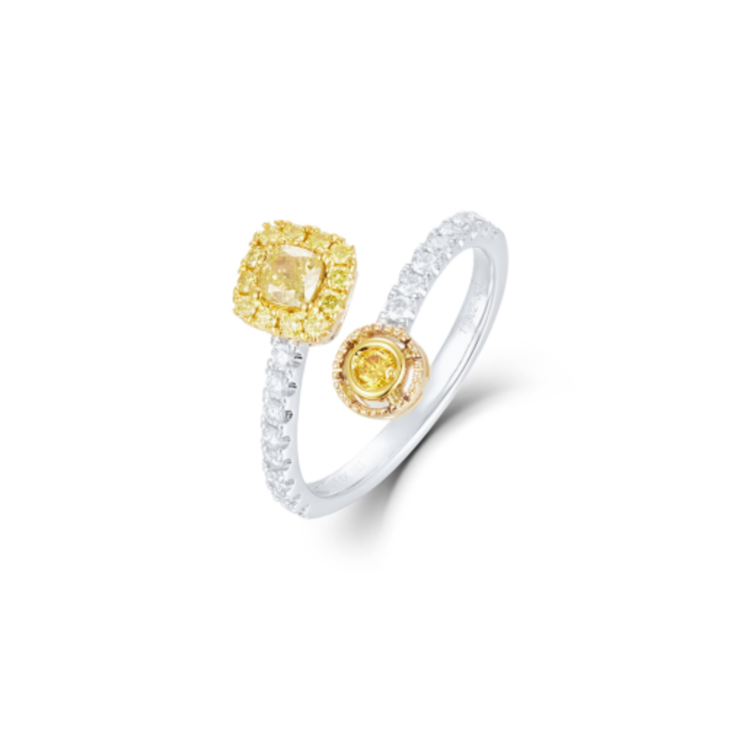 Yellow Diamond Bypass Ring