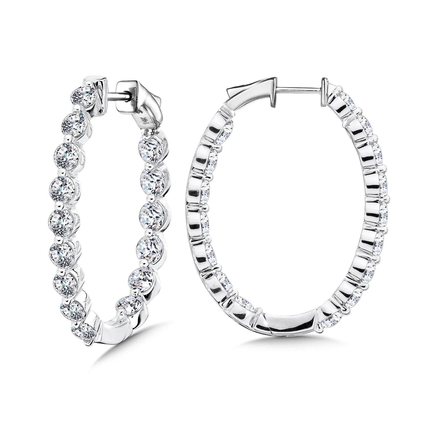 Double Sided Lab Diamond Hoops