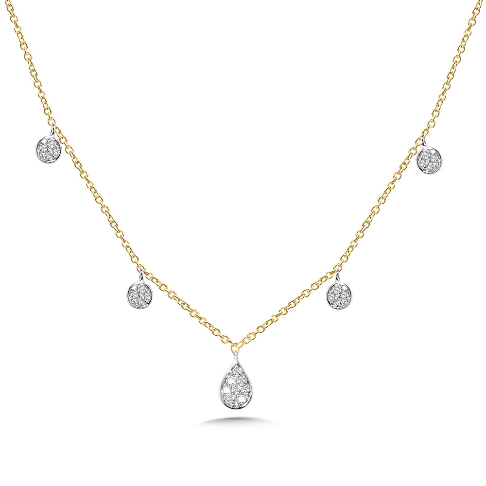Tear Drop Diamond Necklace