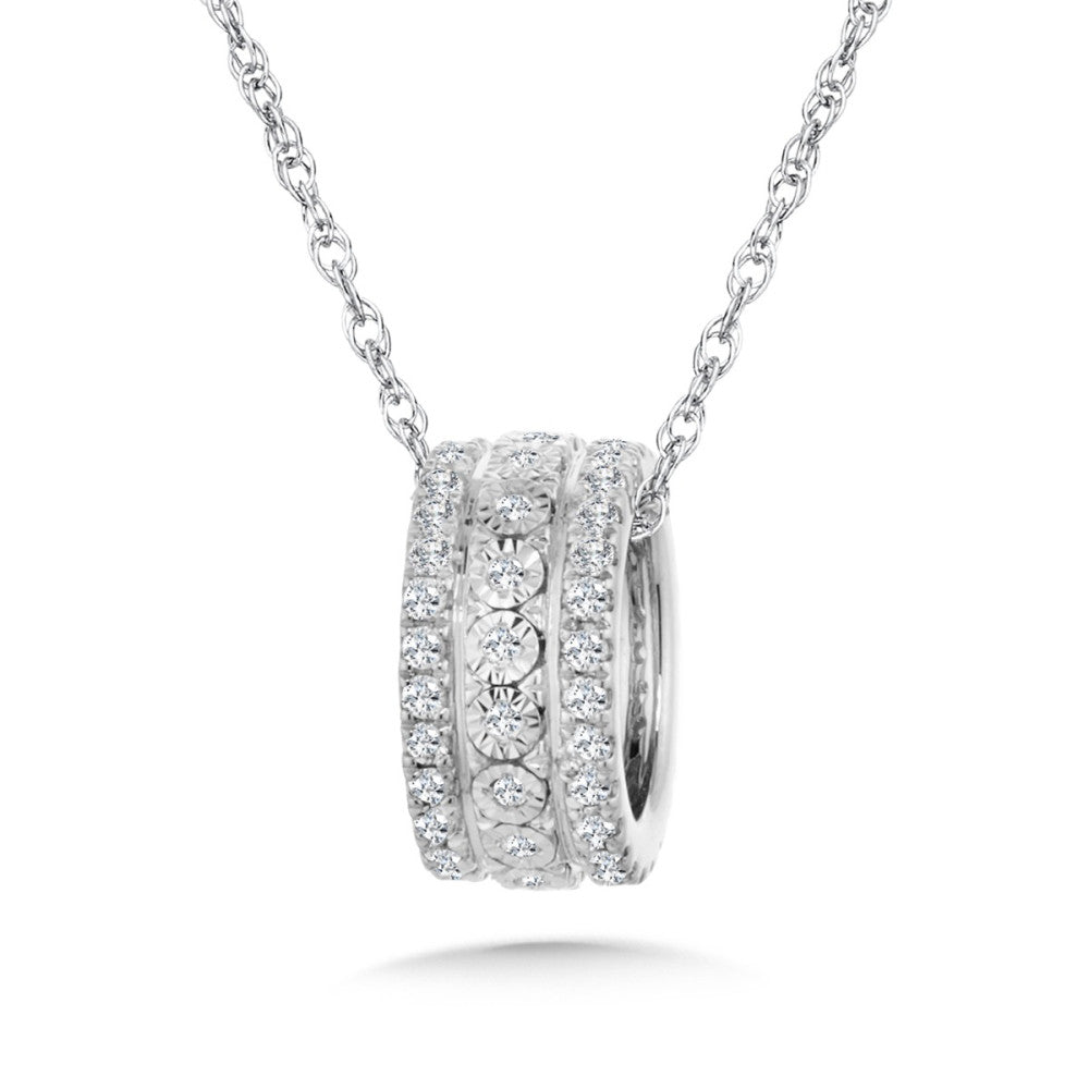 Diamond Wheel Pendant Necklace