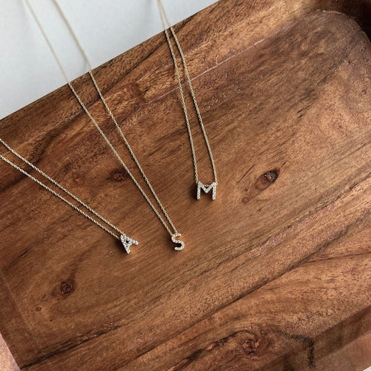 Diamond Initial Pendant Necklace