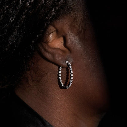 Double Sided Lab Diamond Hoops