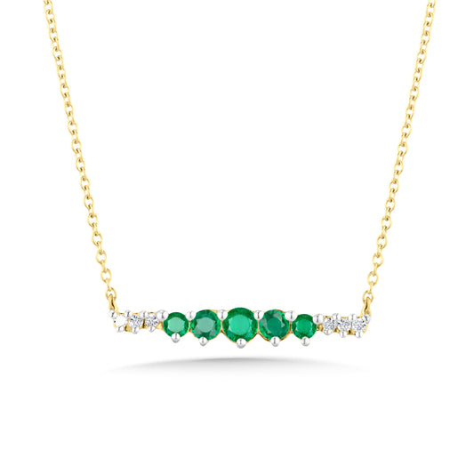 Emerald Bar Necklace