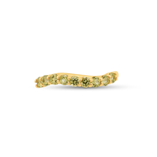 Curved Peridot Ring