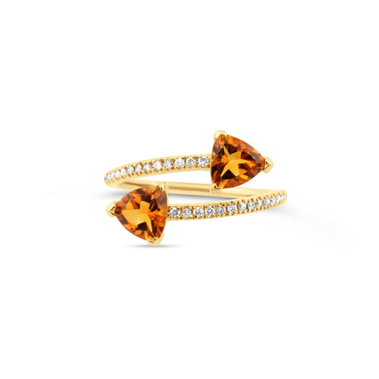 Bypass Citrine Ring