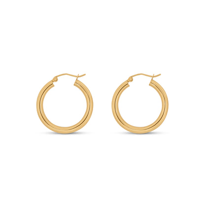 Small Hollow Gold Hoops