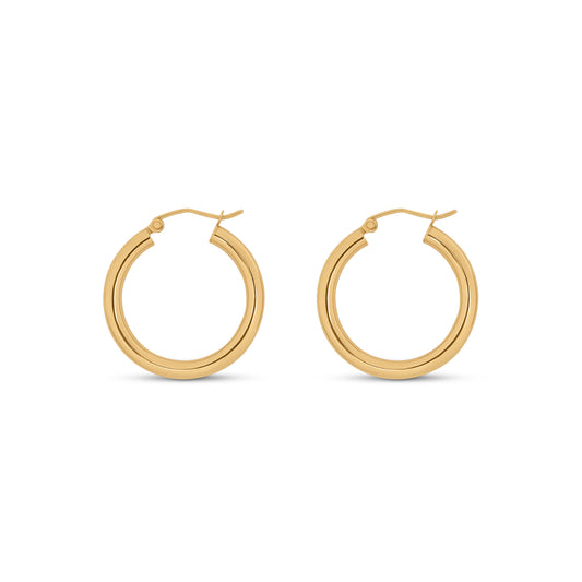 Small Hollow Gold Hoops