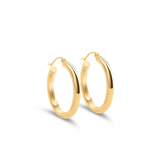 Small Hollow Gold Hoops