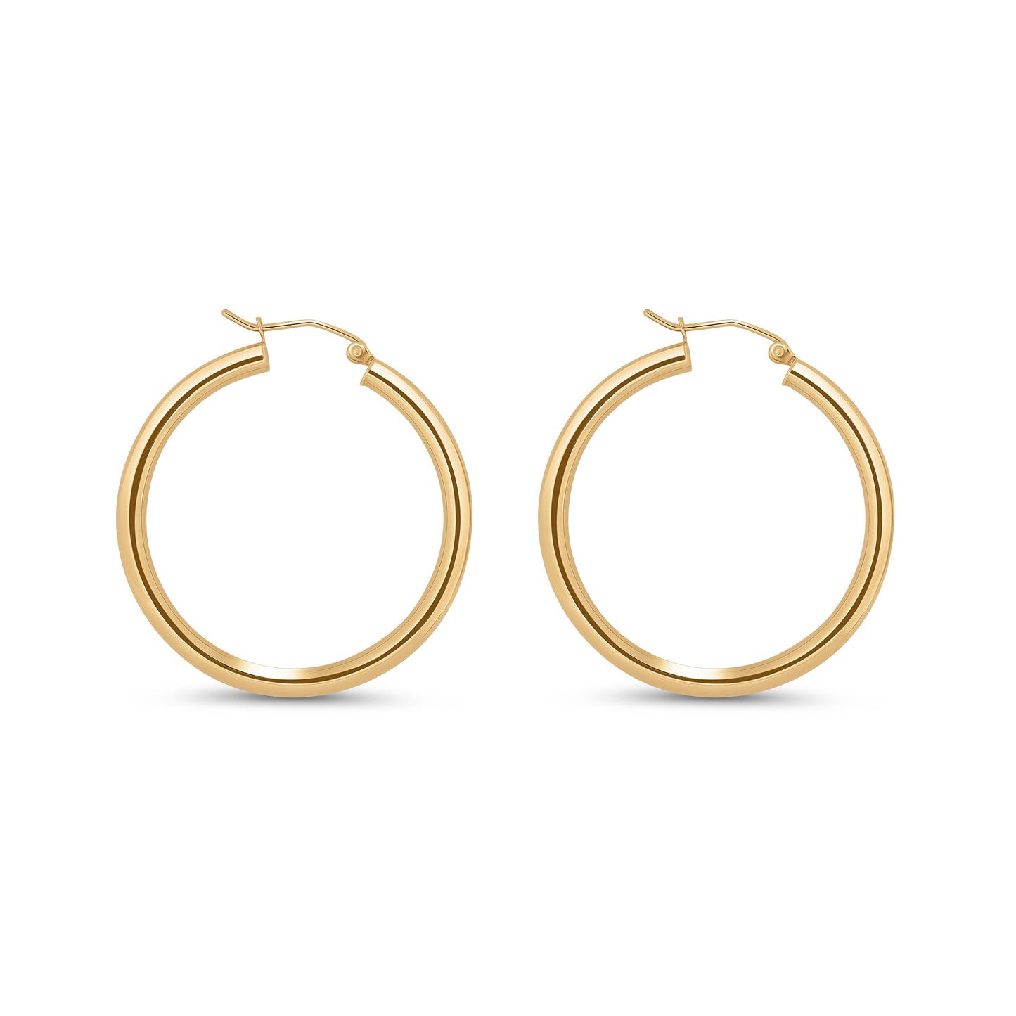 Large Hollow Gold Hoops