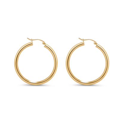 Large Hollow Gold Hoops