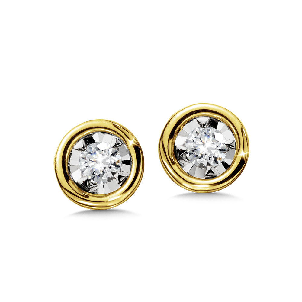 Bezel Solitaire Studs