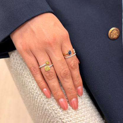 Yellow Diamond Bypass Ring