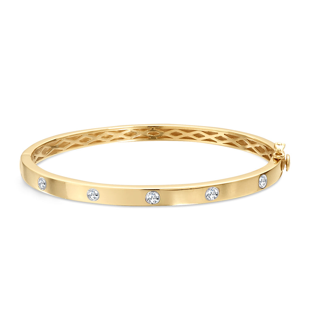 Flush Diamond Bangle