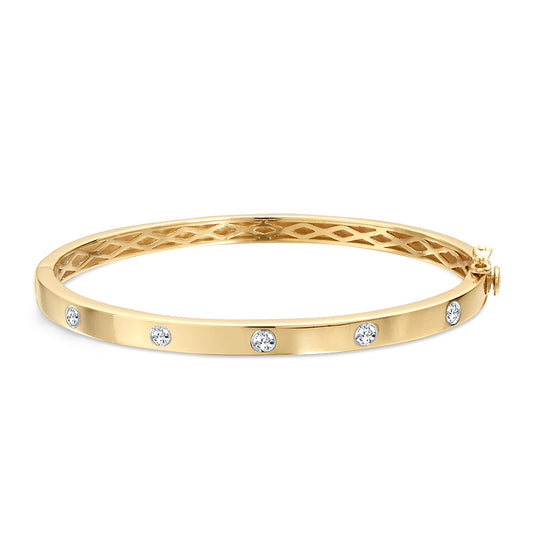 Flush Diamond Bangle
