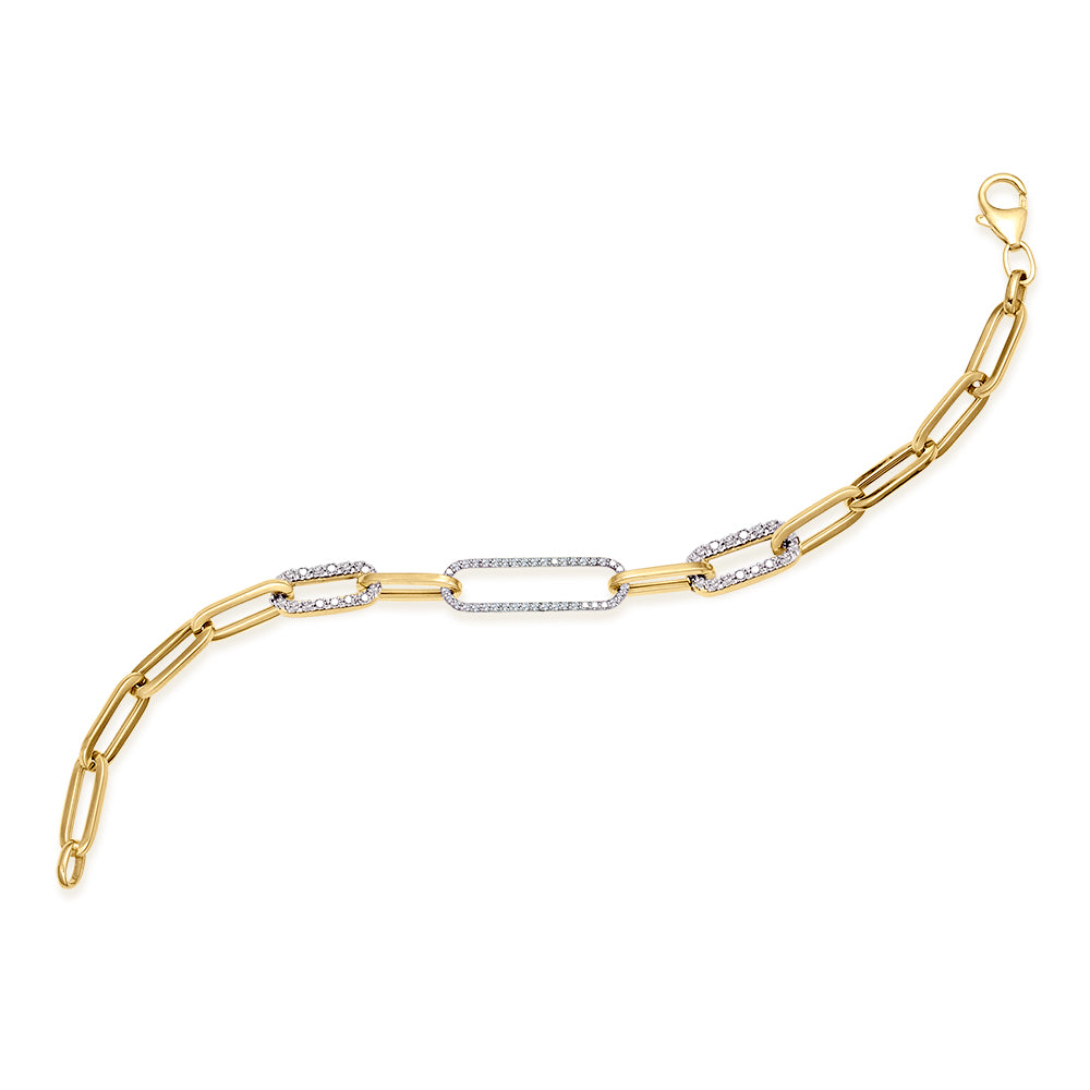 Paperclip Diamond Bracelet