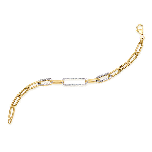 Paperclip Diamond Bracelet