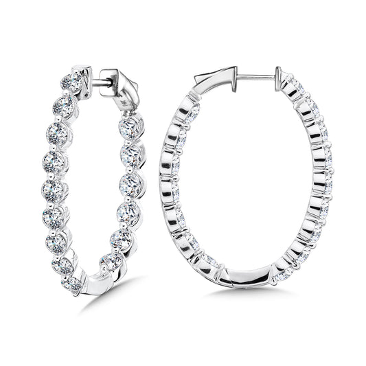Double Sided Lab Diamond Hoops
