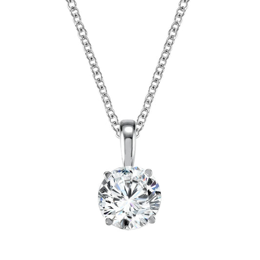 Lab Grown Round Diamond Pendant