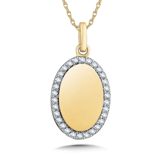 Oval Diamond Pendant