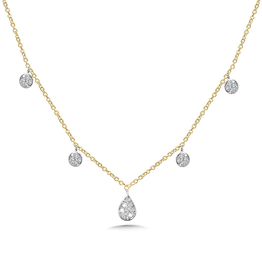Tear Drop Diamond Necklace