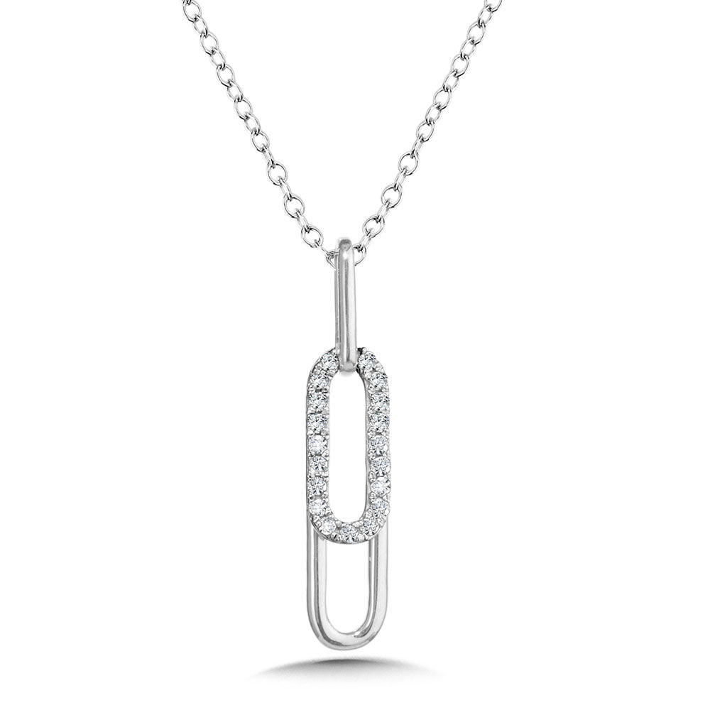 Diamond Paperclip Necklace
