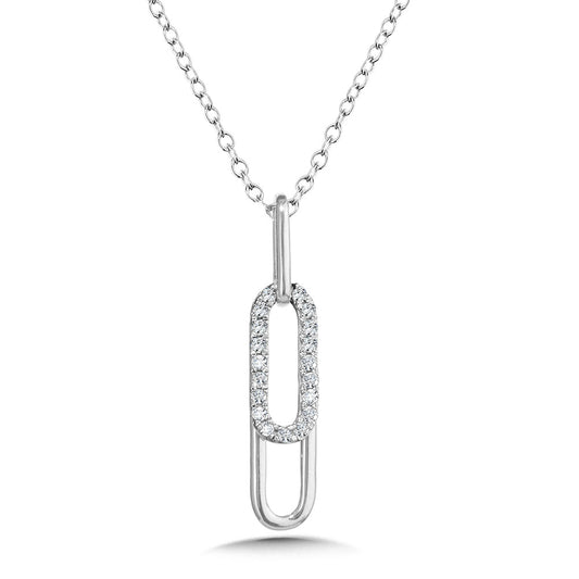 Diamond Paperclip Necklace