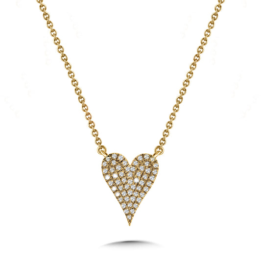 Pave Diamond Heart Pendant Necklace