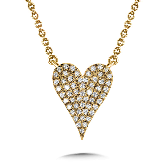 Pave Diamond Heart Pendant Necklace