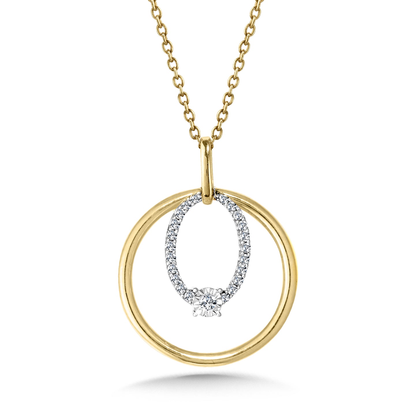 Circle in Circle Pendant Necklace