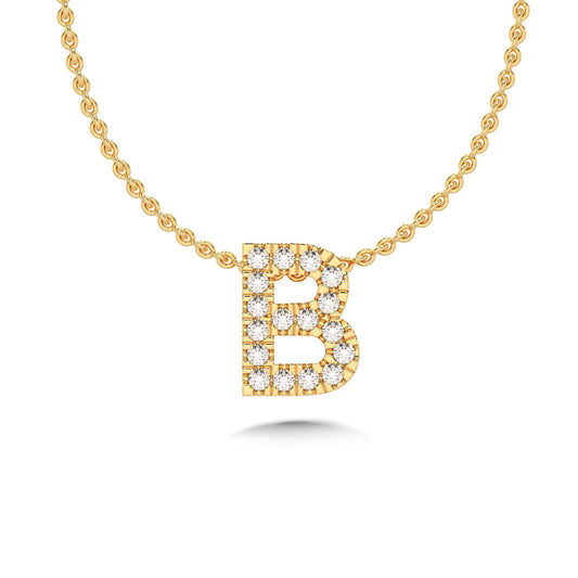 Diamond Initial Pendant Necklace