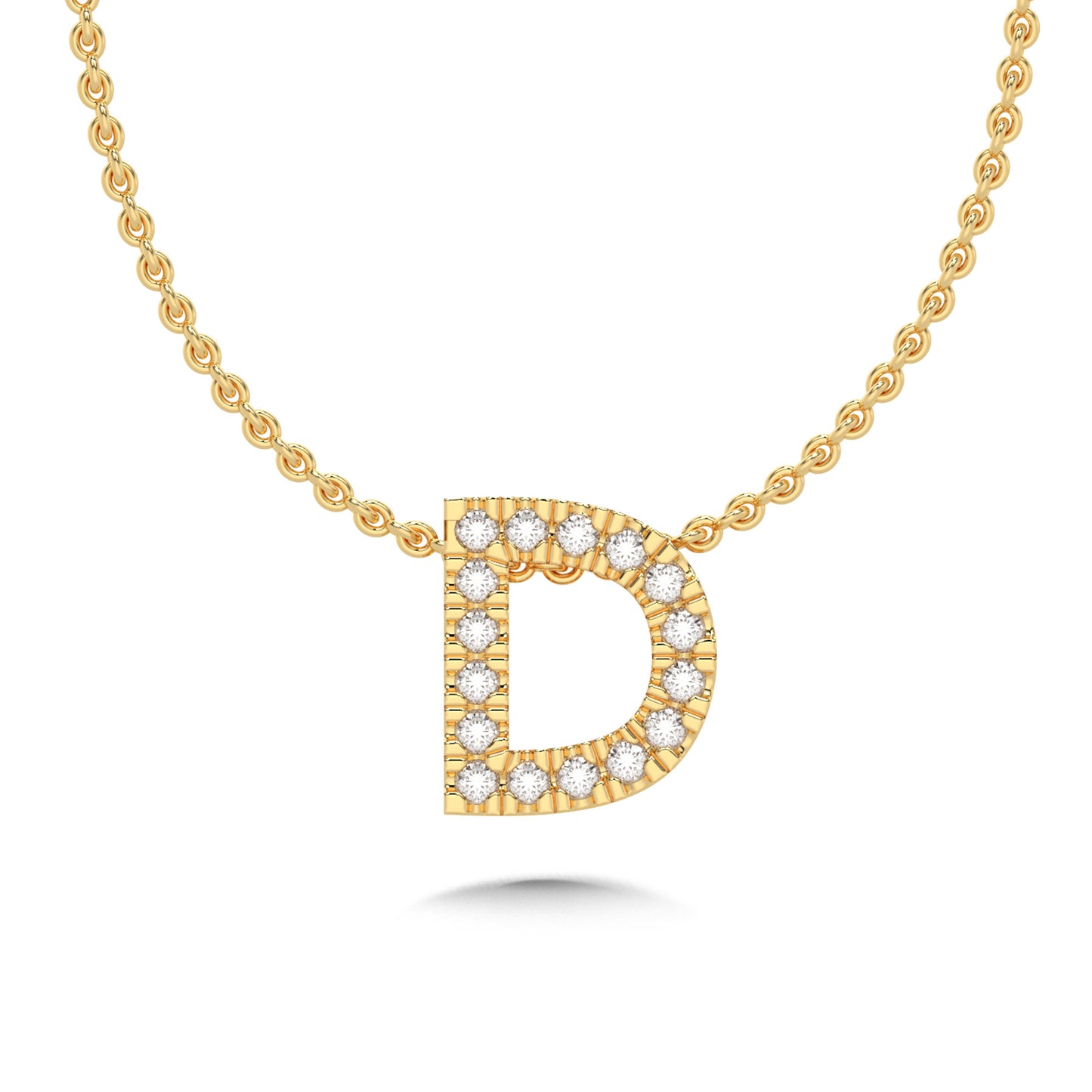 Diamond Initial Pendant Necklace