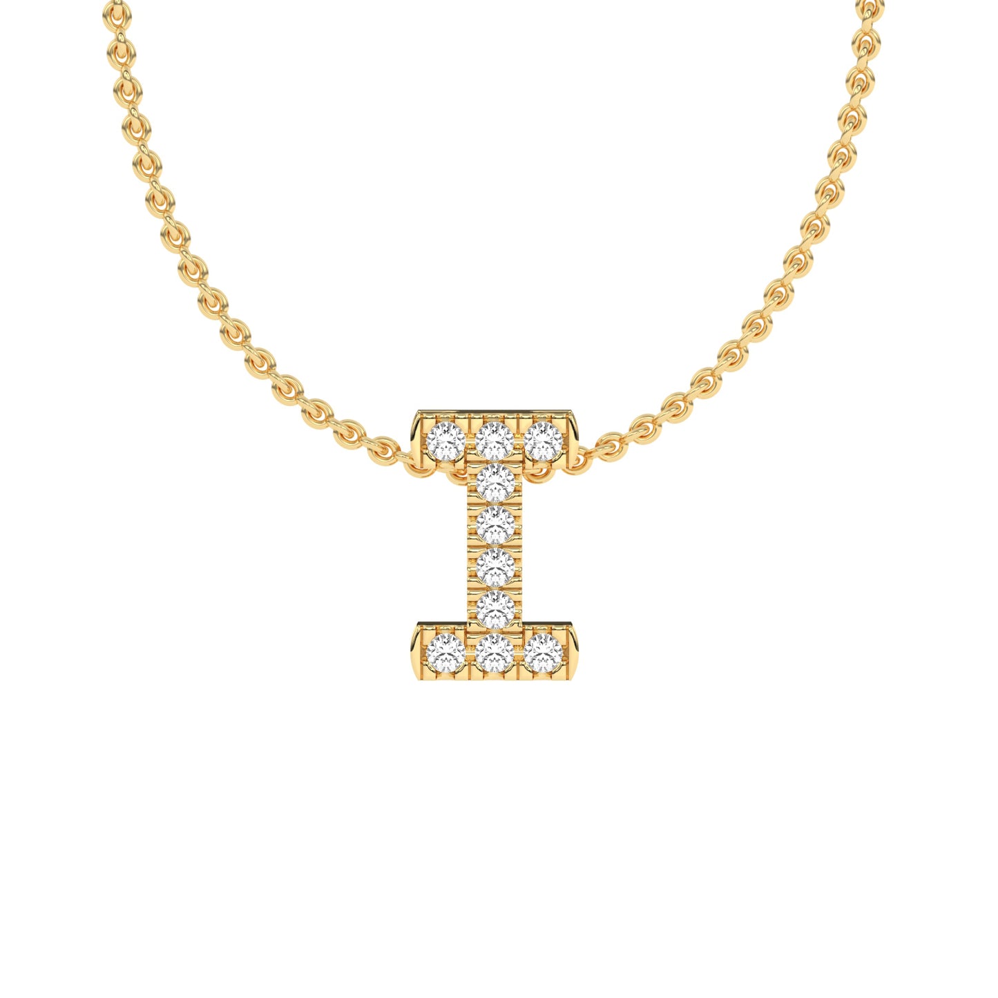 Diamond Initial Pendant Necklace