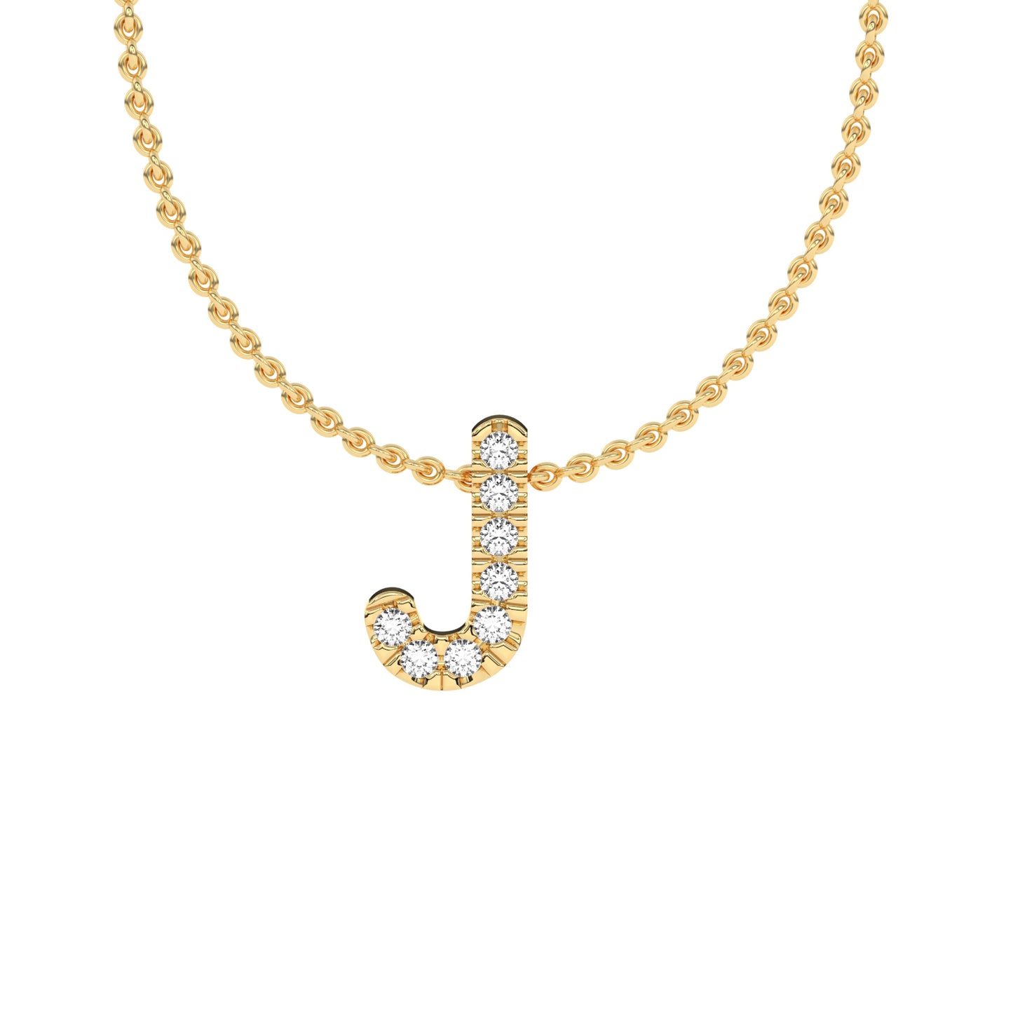 Diamond Initial Pendant Necklace
