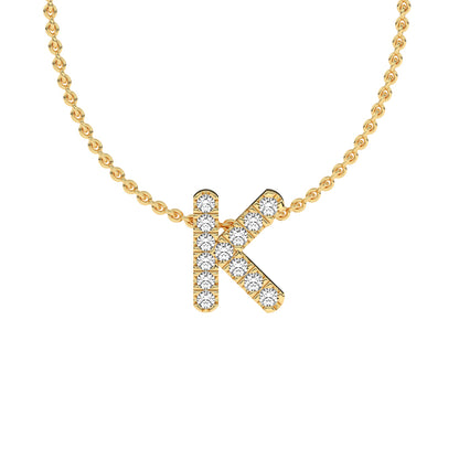 Diamond Initial Pendant Necklace