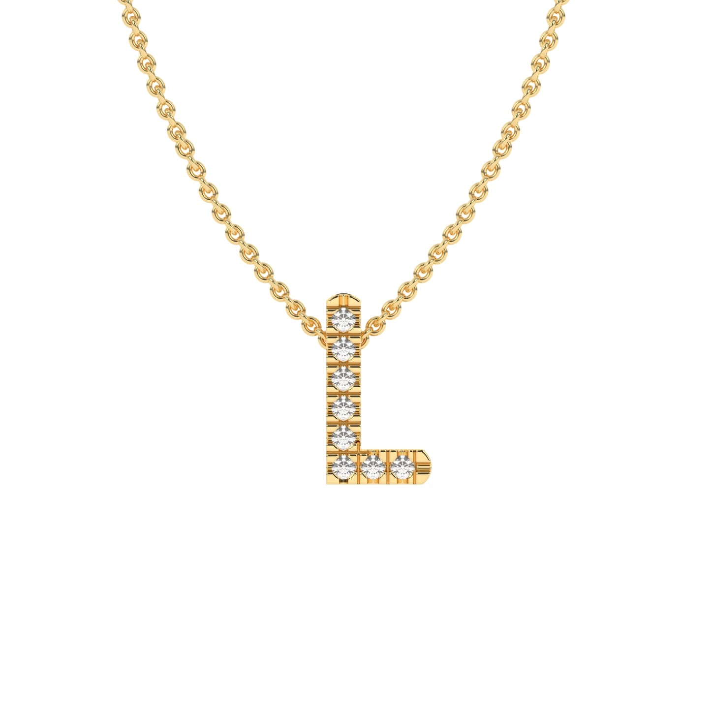 Diamond Initial Pendant Necklace