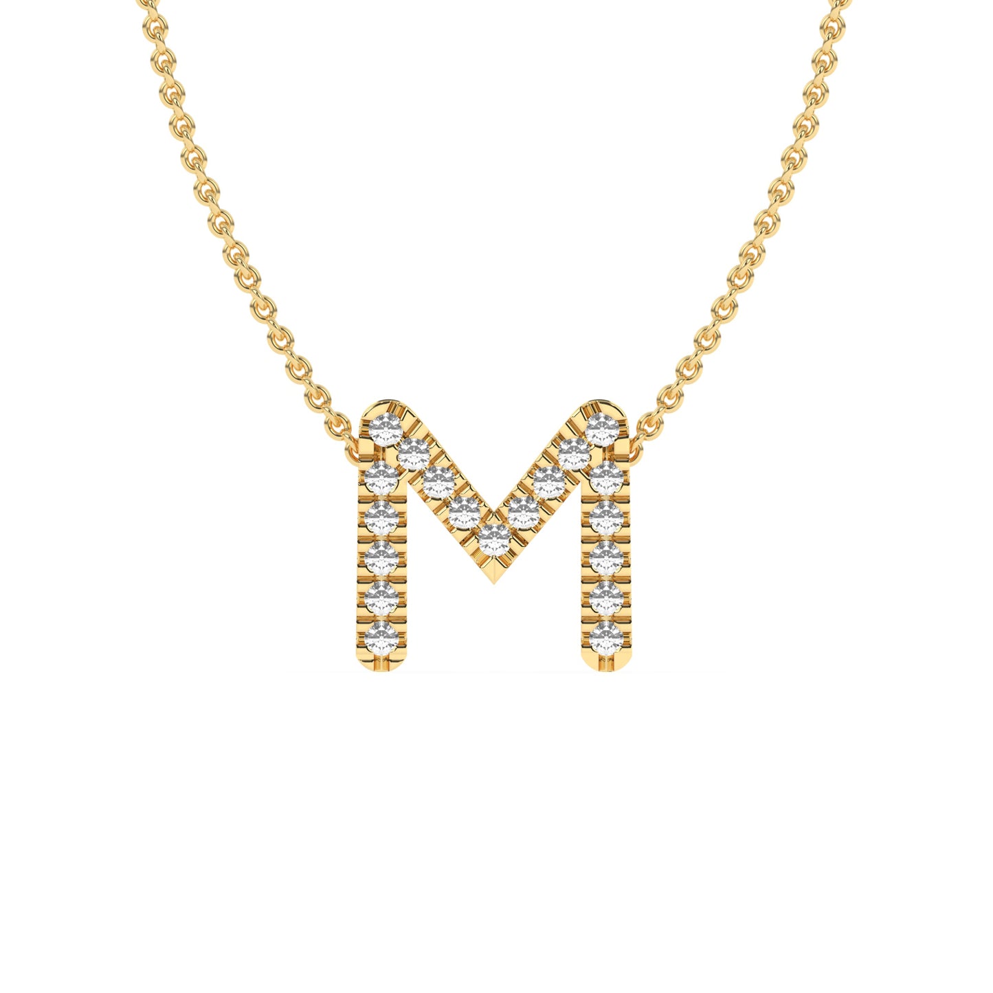 Diamond Initial Pendant Necklace