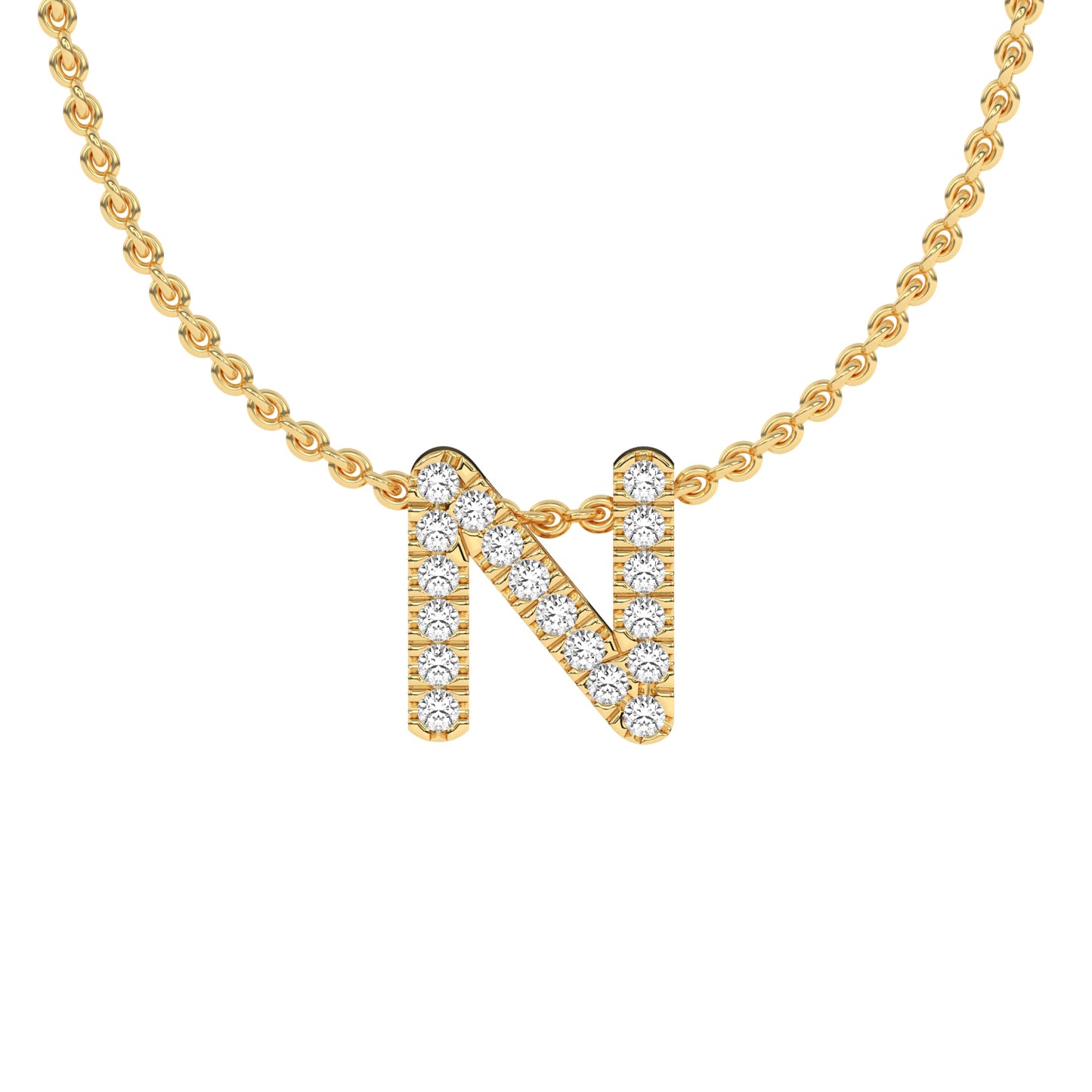 Diamond Initial Pendant Necklace