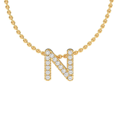 Diamond Initial Pendant Necklace
