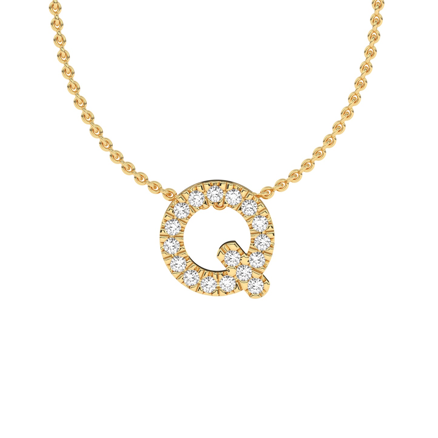 Diamond Initial Pendant Necklace