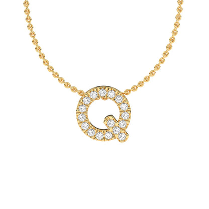 Diamond Initial Pendant Necklace