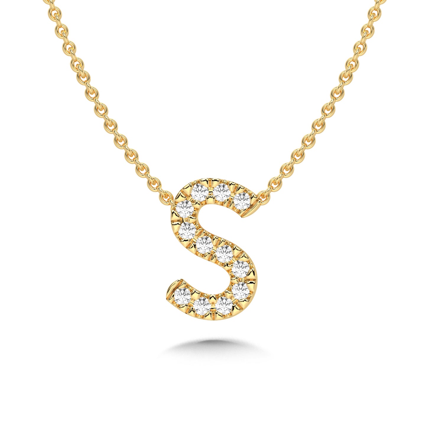 Diamond Initial Pendant Necklace