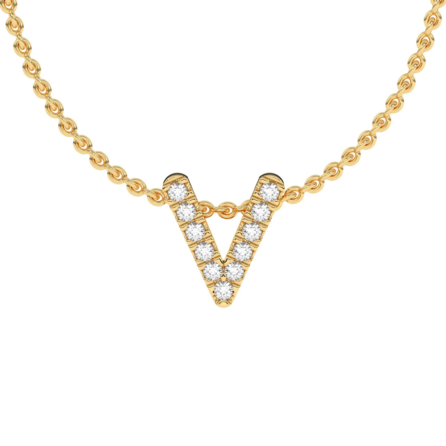 Diamond Initial Pendant Necklace