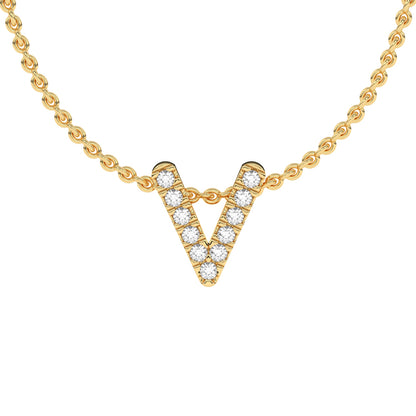Diamond Initial Pendant Necklace