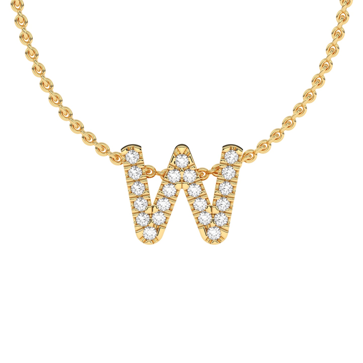 Diamond Initial Pendant Necklace