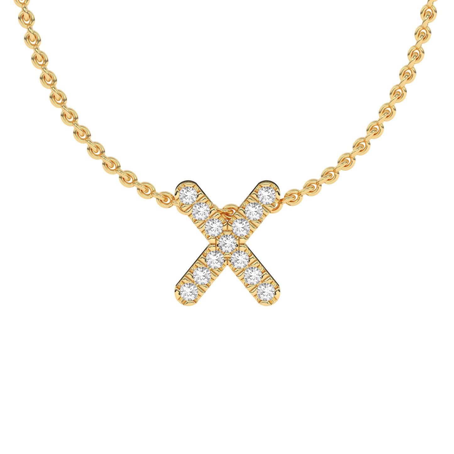 Diamond Initial Pendant Necklace