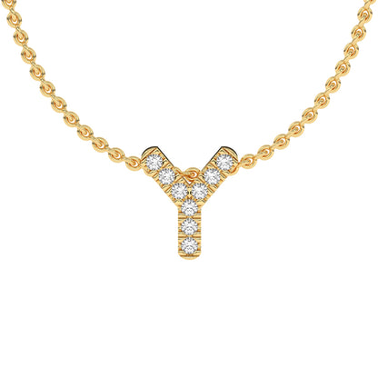 Diamond Initial Pendant Necklace