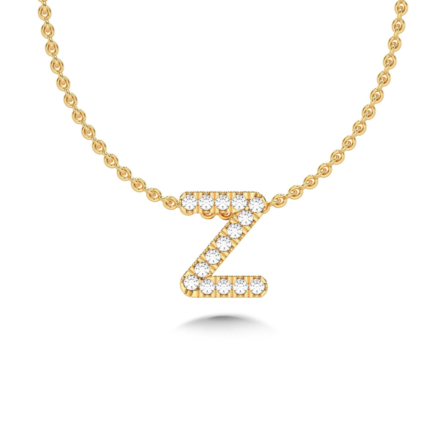 Diamond Initial Pendant Necklace