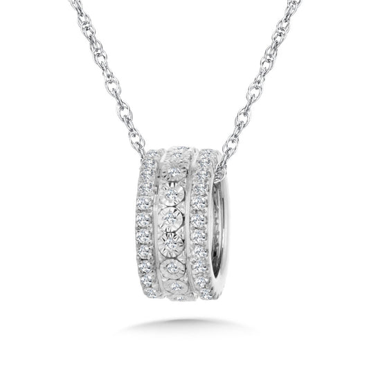Diamond Wheel Pendant Necklace