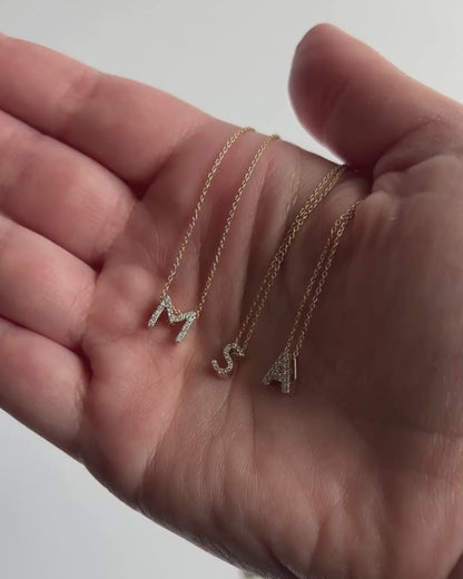 Diamond Initial Pendant Necklace